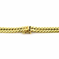 Collier à maillons gourmette en or jaune 18 carats