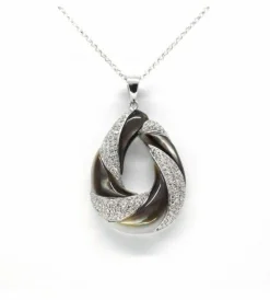 Collier - Or Blanc Diamants & Nacre