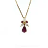 Collier - Or jaune, rubis et diamants