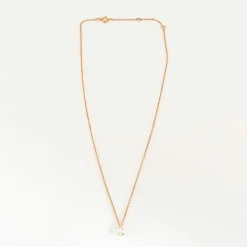 COLLIER OR ROSE 2 DIAMANTS O,22ct