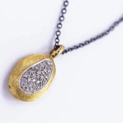 Collier 2 Ors Argent Diamants