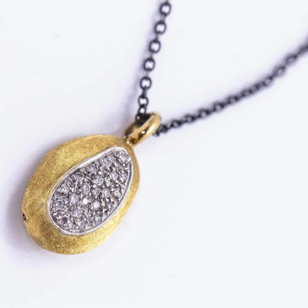 Collier 2 Ors Argent Diamants