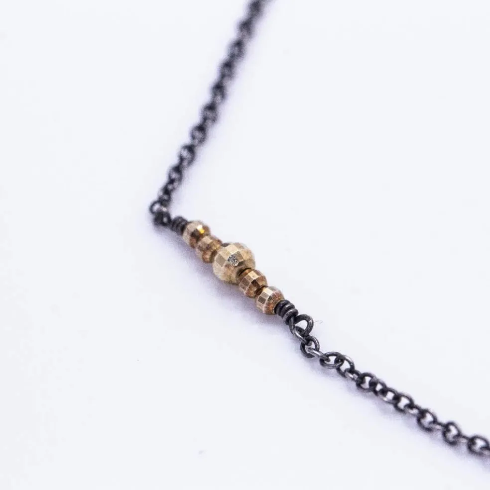 Collier 2 Ors Argent Diamants