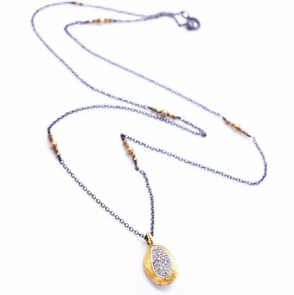 Collier 2 Ors Argent Diamants