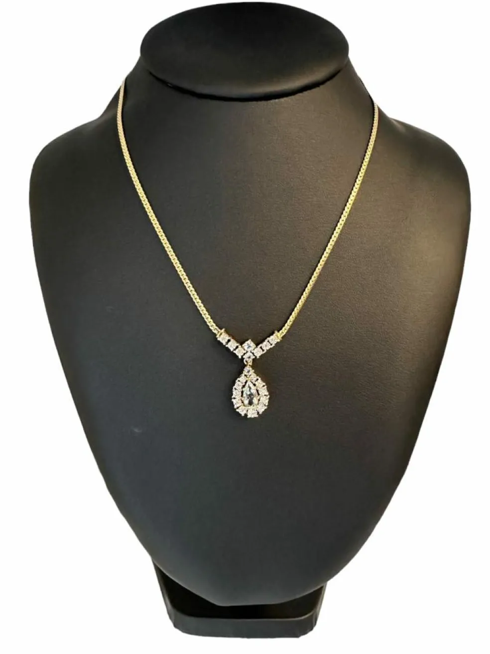 Collier 2 ors diamants et aigue-marine certificat IGI