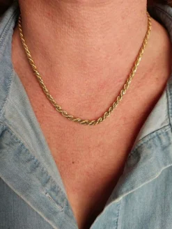 Collier 2 Ors maille torsadée