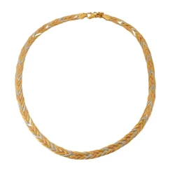 Collier 3 ors maille tressée