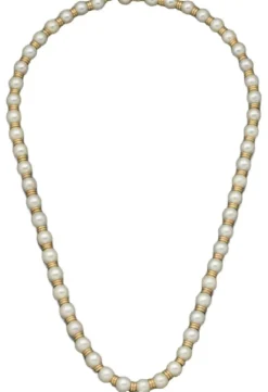 Collier 54 Perles De Culture Akoya Anneaux Et Fermoir Or 18k 42,5 Cm