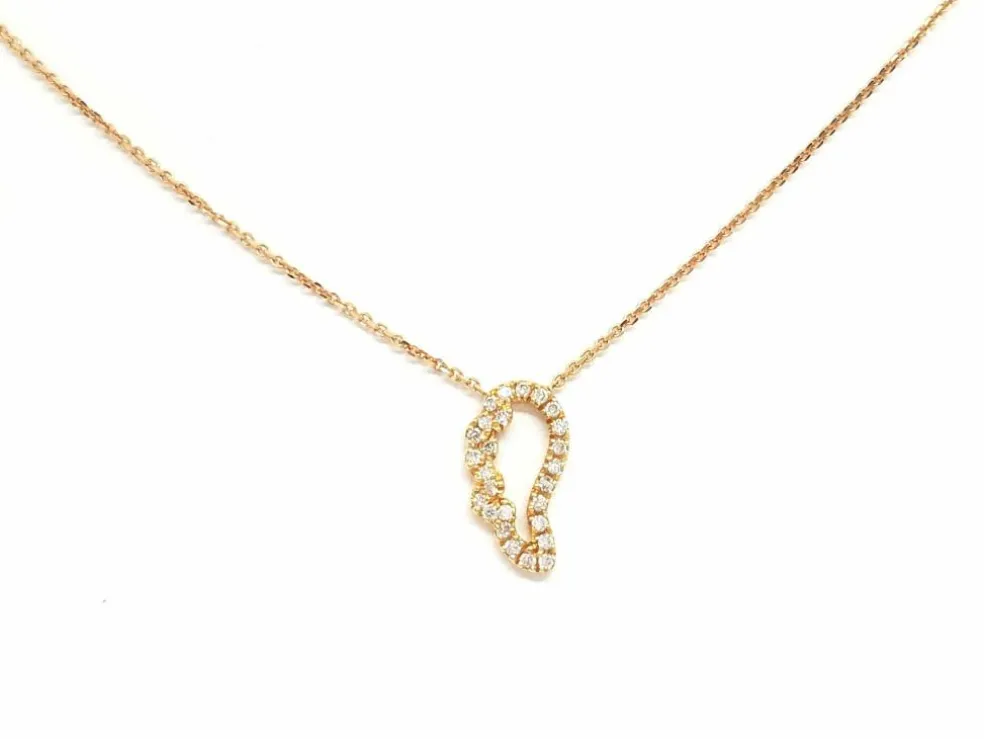 Collier Aile d'ange Or rose Diamant