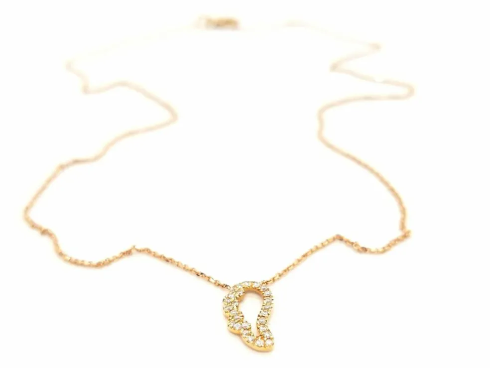 Collier Aile d'ange Or rose Diamant