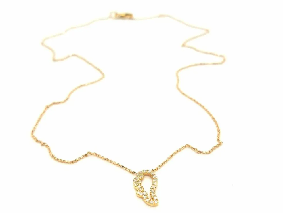Collier Aile d'ange Or rose Diamant
