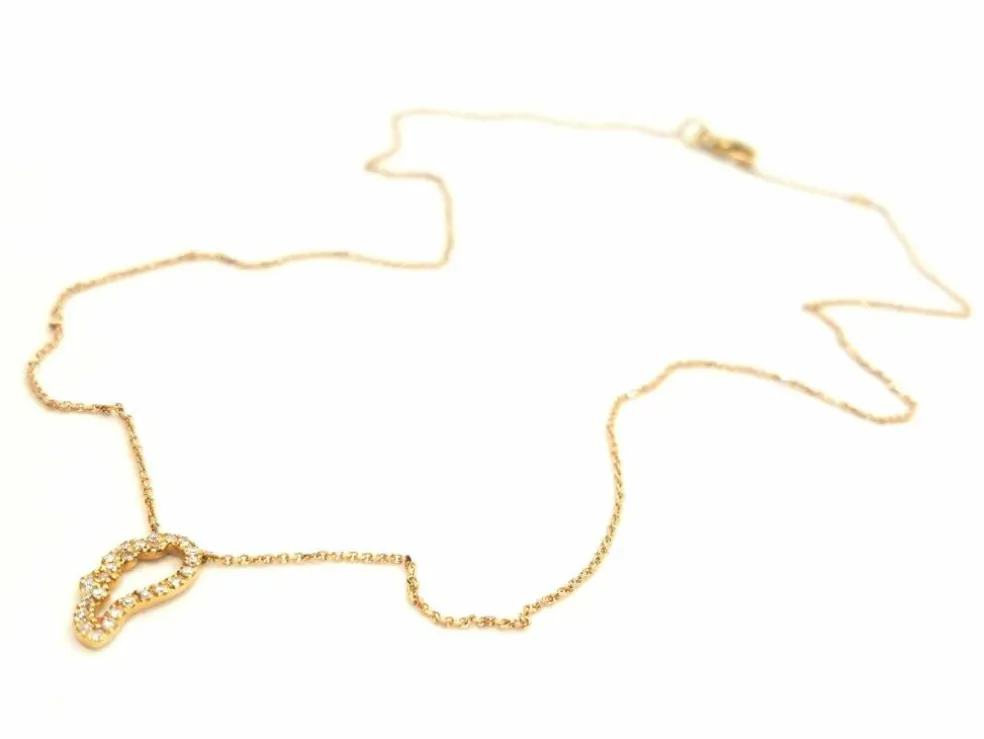 Collier Aile d'ange Or rose Diamant