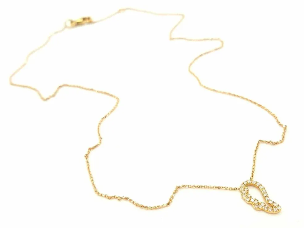 Collier Aile d'ange Or rose Diamant