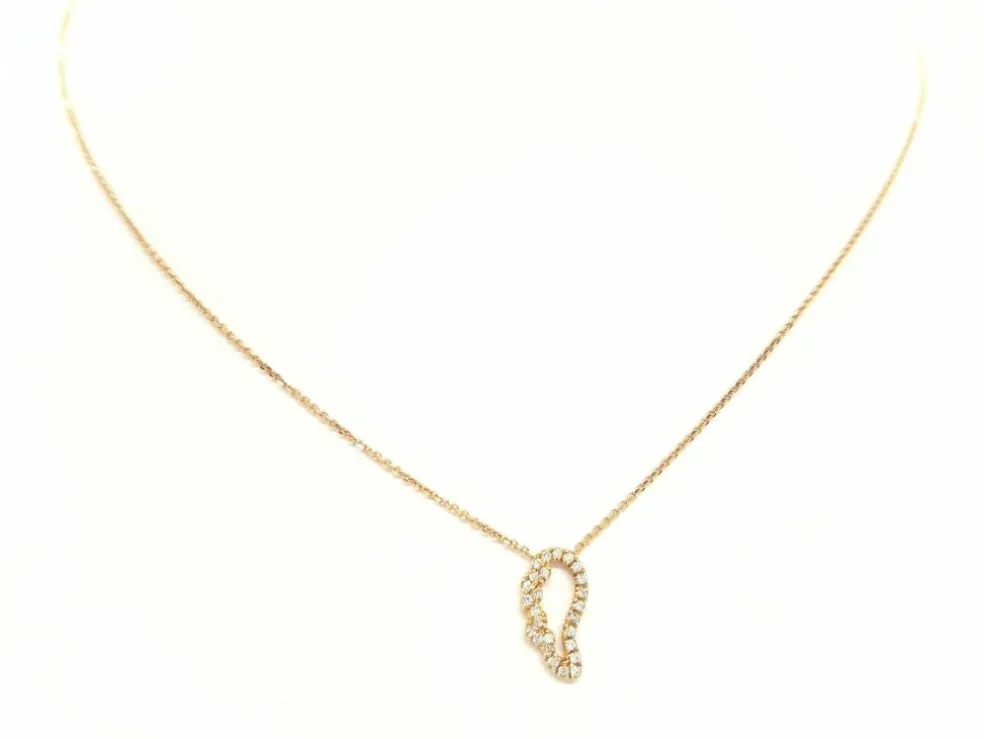 Collier Aile d'ange Or rose Diamant