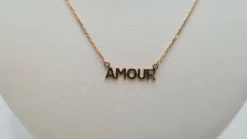 Collier amour en Or jaune