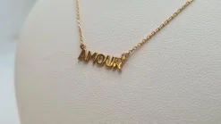 Collier amour en Or jaune