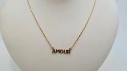 Collier amour en Or jaune