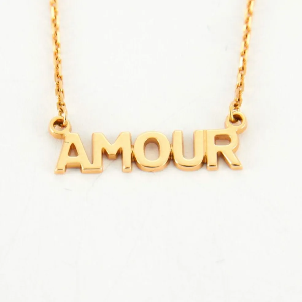 Collier "AMOUR" Or jaune