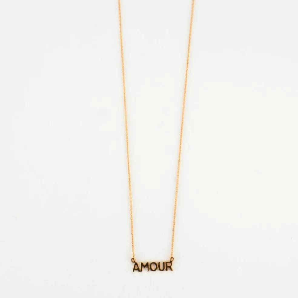 Collier "AMOUR" Or jaune