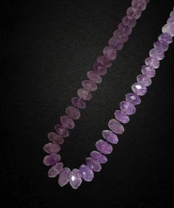 Collier améthyste à facettes années 70 - 60 cm