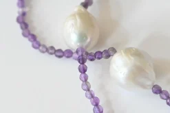 Collier Améthyste Et Perles D'eau Douce
