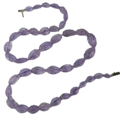 Collier améthystes fermoir en or