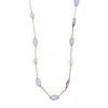 Collier améthystes, jades et perles