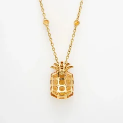 Collier Ananas Citrine Or Jaune