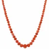 Collier ancien de perles de corail naturel