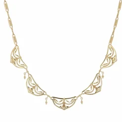 Collier ancien draperie en or