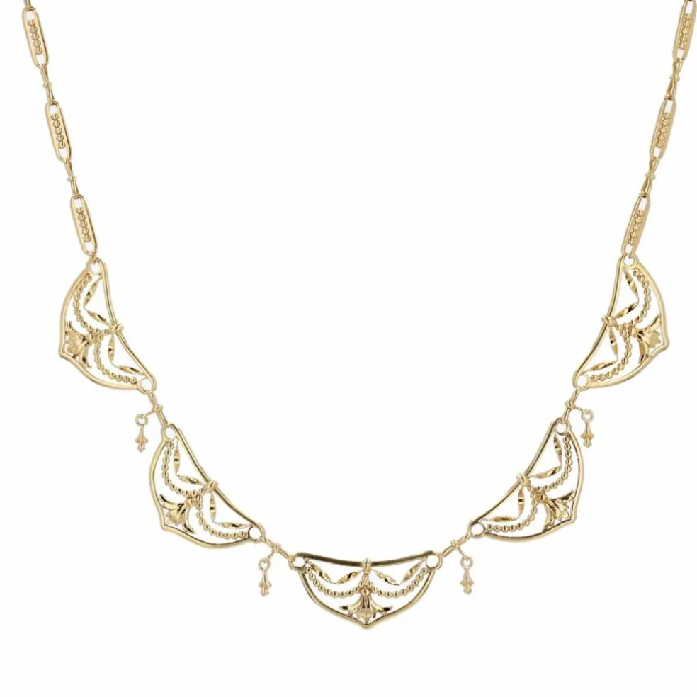 Collier ancien draperie en or