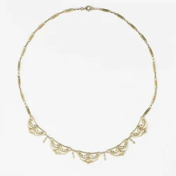 Collier ancien draperie en or