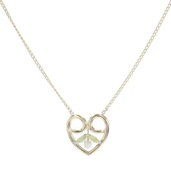 Collier ancien en or coeur perle