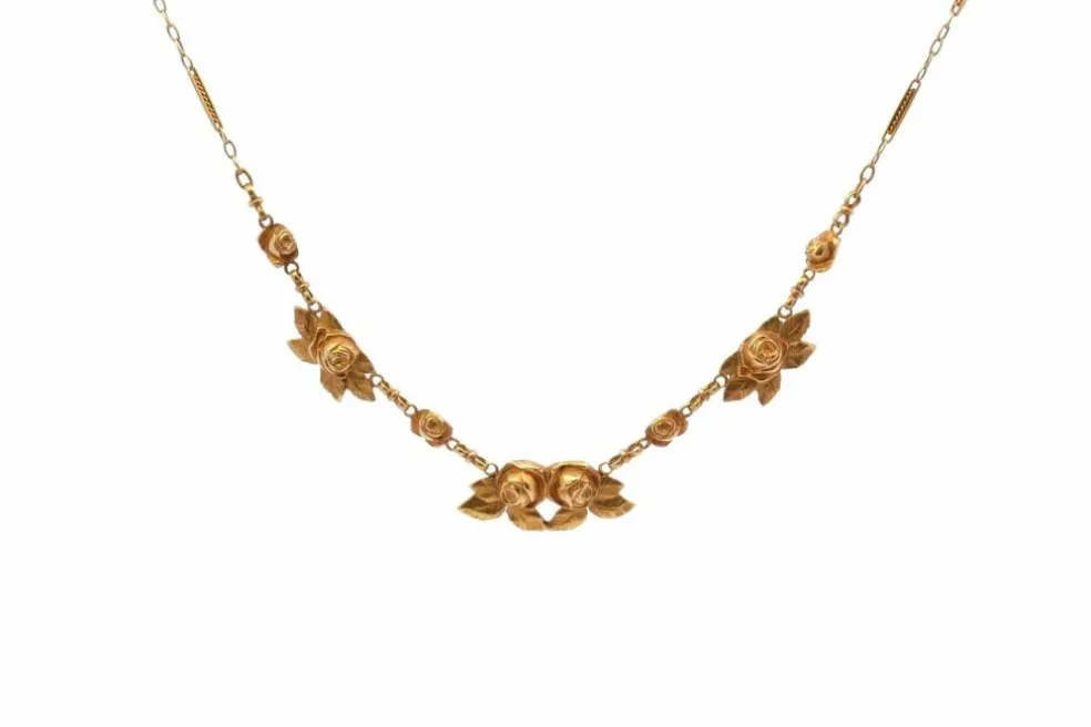 Collier ancien en or jaune 18k