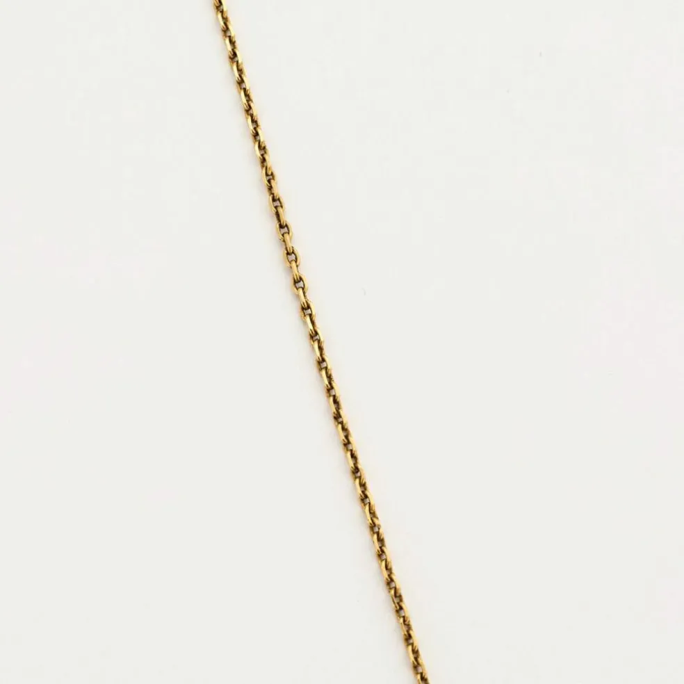 Collier ancien en or jaune, saphir et perles fines baroques