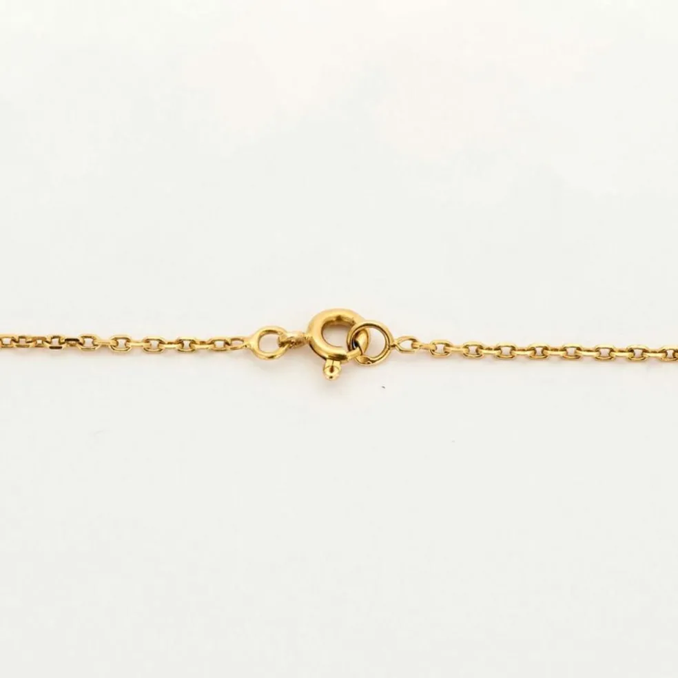 Collier ancien en or jaune, saphir et perles fines baroques