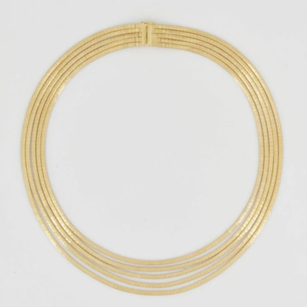 Collier ancien en or mailles oméga