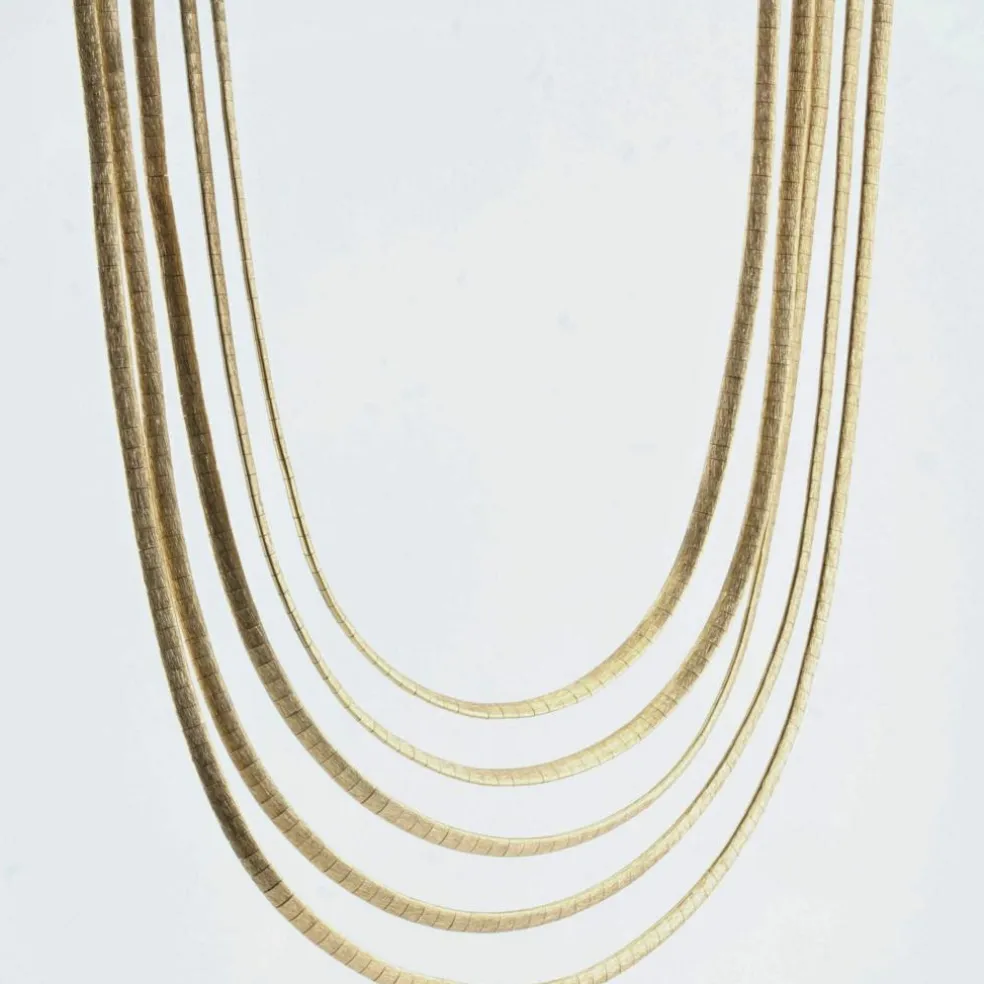 Collier ancien en or mailles oméga