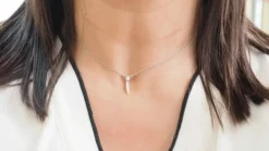 Collier ancien en or platine et diamants