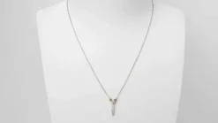 Collier ancien en or platine et diamants