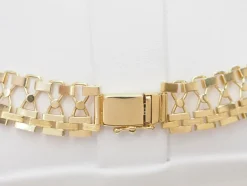 Collier ancien maille plate en or jaune