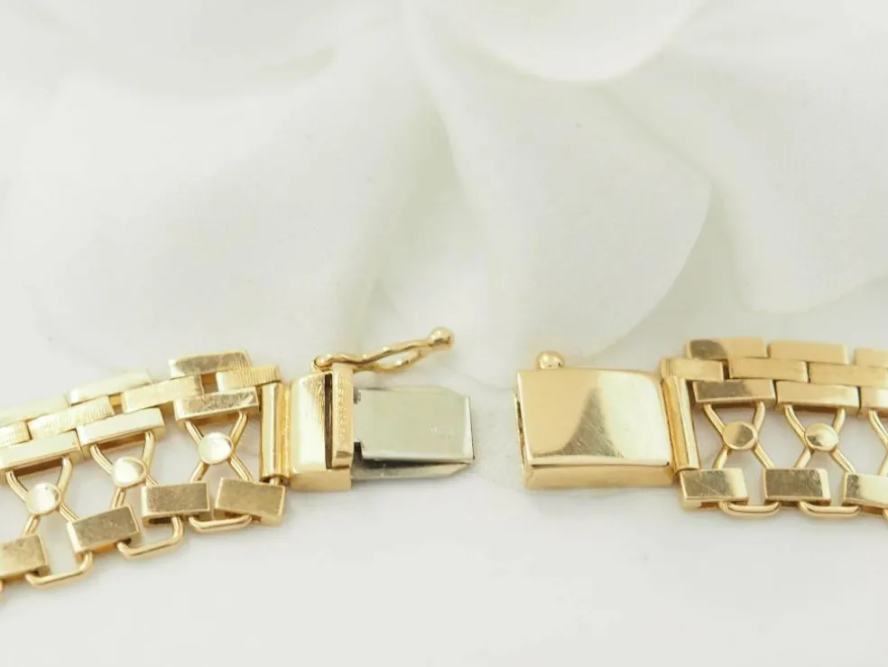 Collier ancien maille plate en or jaune