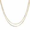 Collier ancien maille rectangulaire double rang en or