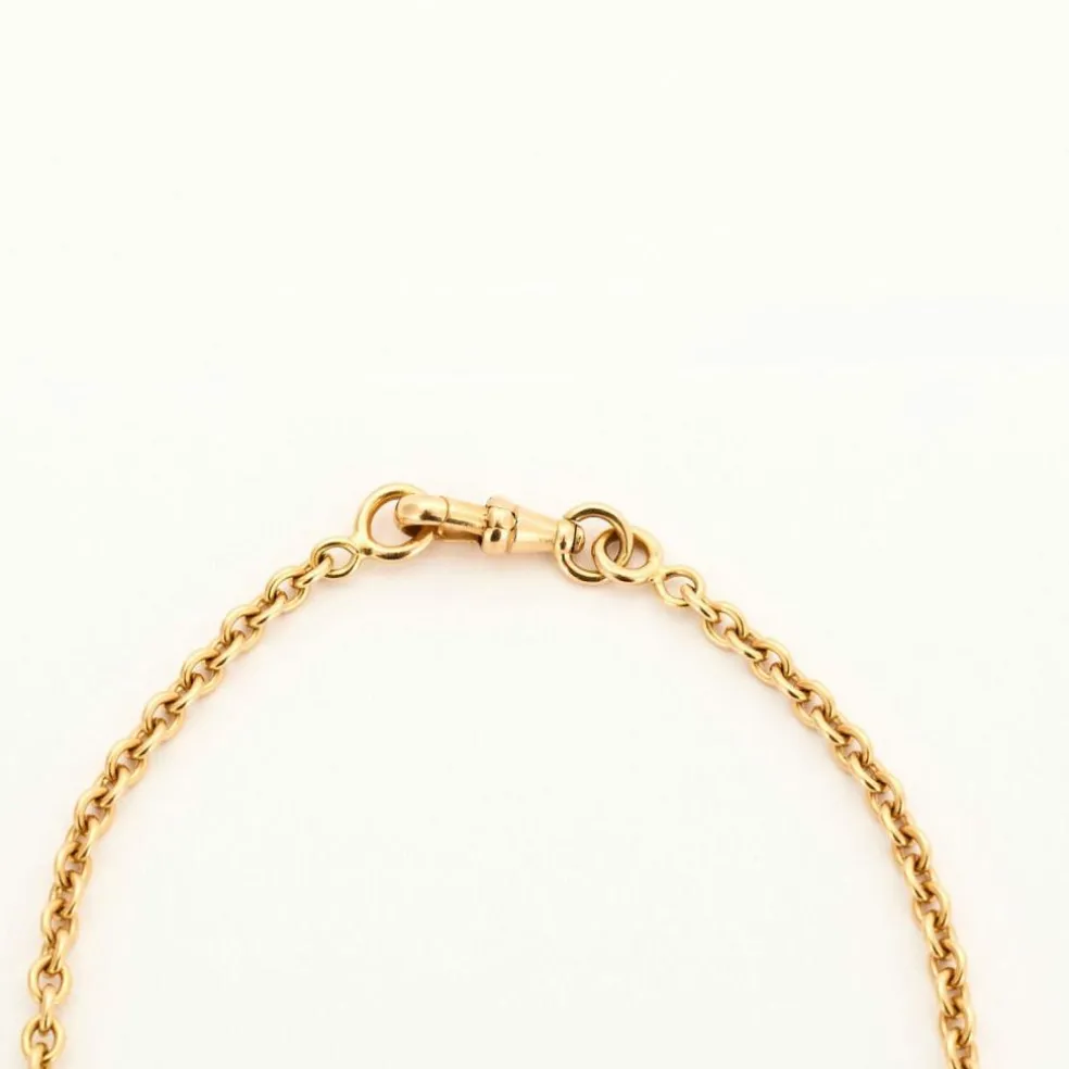Collier ancien or jaune début XXe avec pendentif.