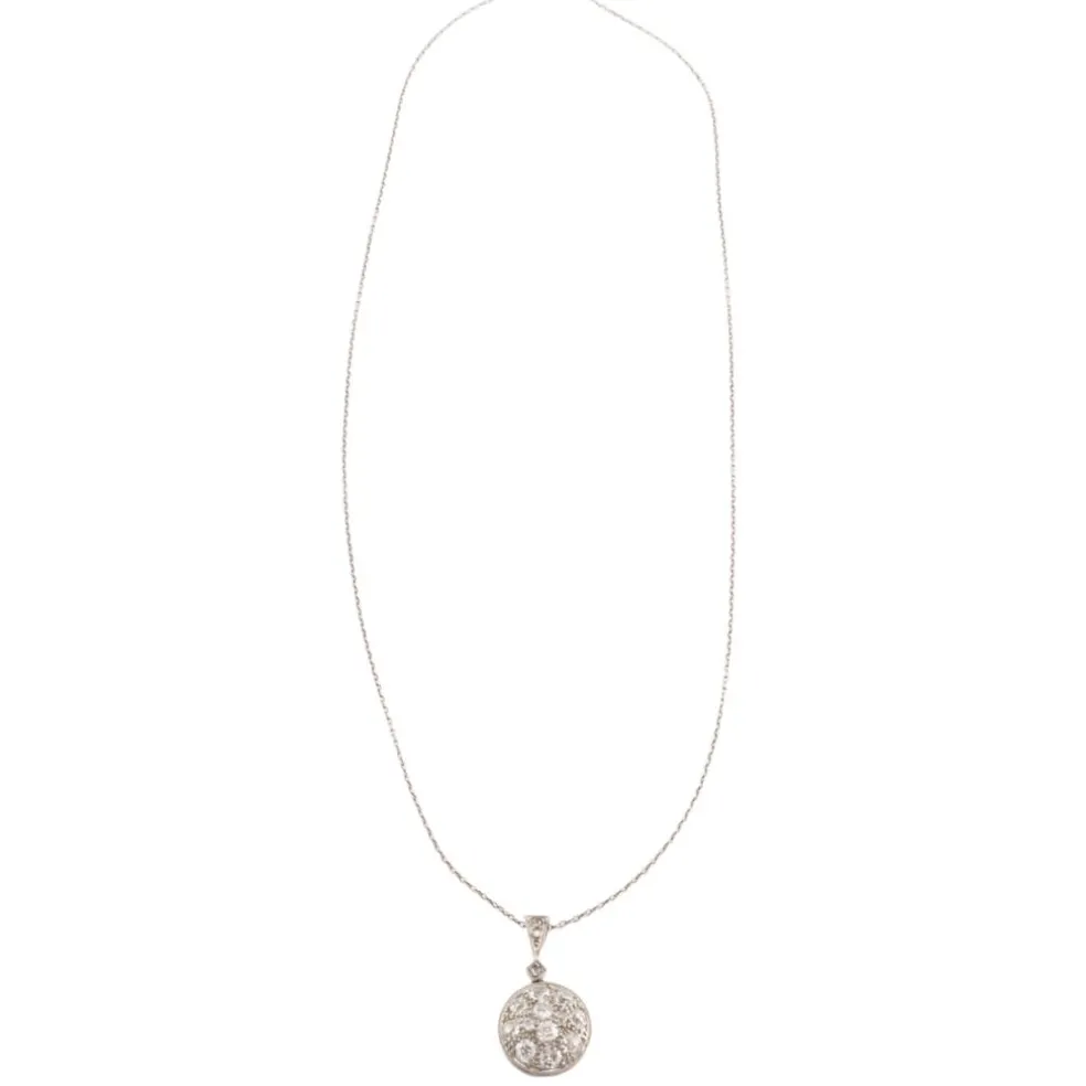 Collier ancien pavage diamants