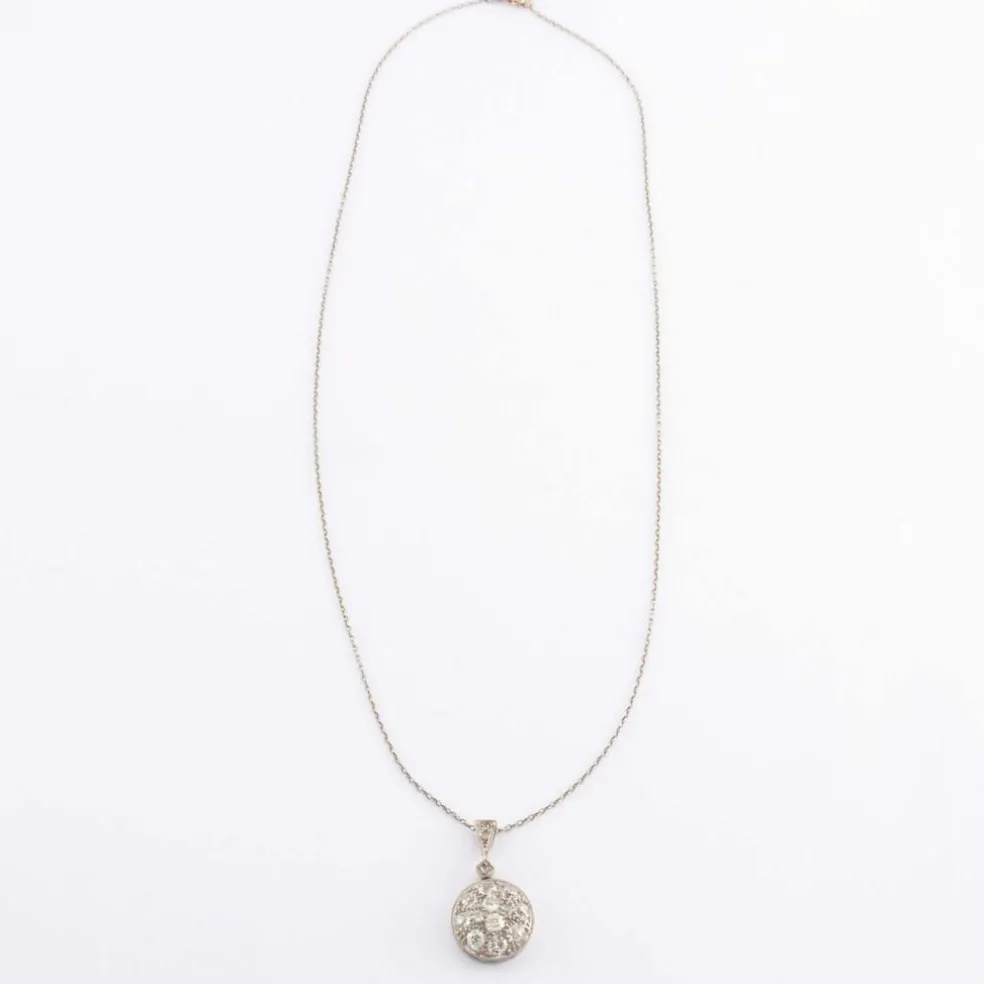 Collier ancien pavage diamants