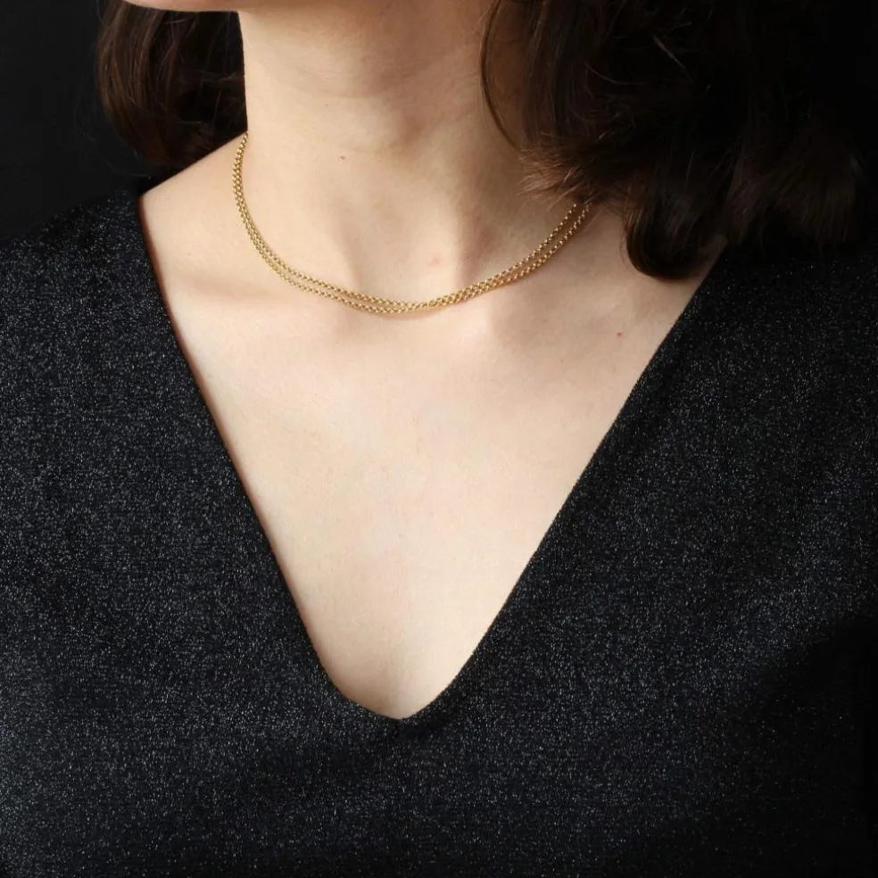 Collier ancien ras du cou en or