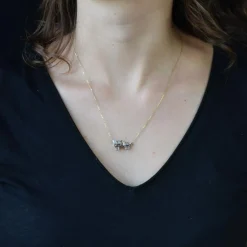 Collier ancien voiture en diamants et rubis