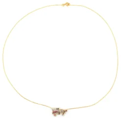 Collier ancien voiture en diamants et rubis