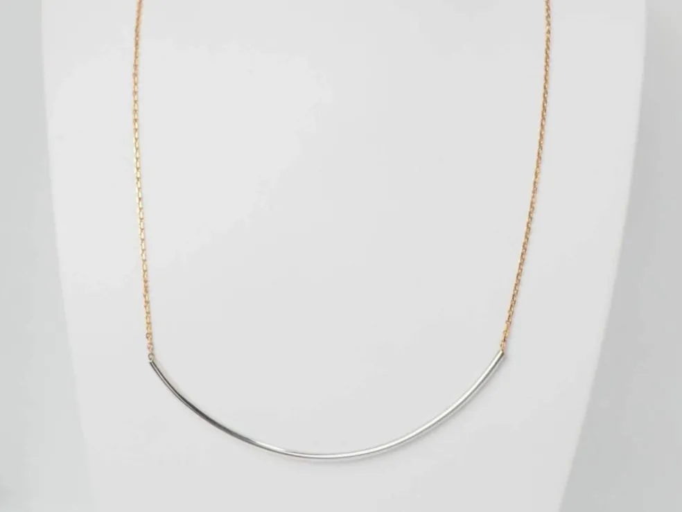 Collier arc en or bicolore
